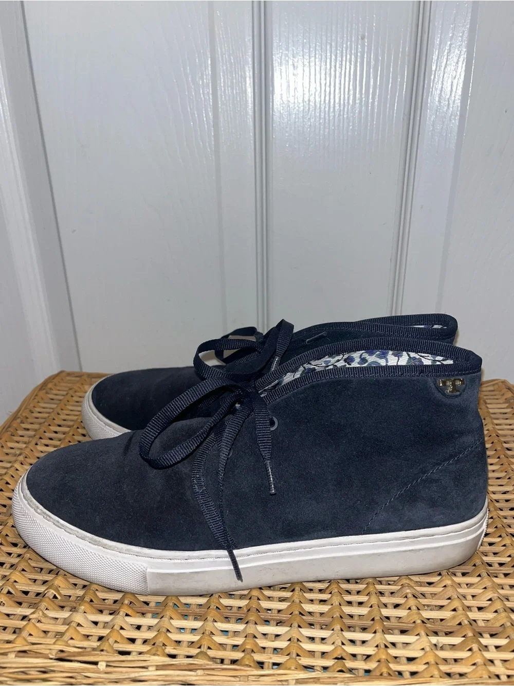 TORY BURCH Iggy suede sneakers in Navy